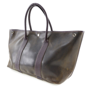 Hermes Tote Bag Amazonia Brown Garden Party Pm Mens(Unisex)