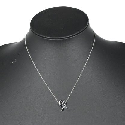 Tiffany&Co. Necklace Silver925, 1P Diamond Silver Loving Heart Women