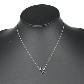 Tiffany&Co. Necklace Silver925, 1P Diamond Silver Loving Heart Women