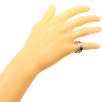 Bvlgari Ring K18 White Gold Silver 2 Bands Be Zero One B-Zero1 Women 50