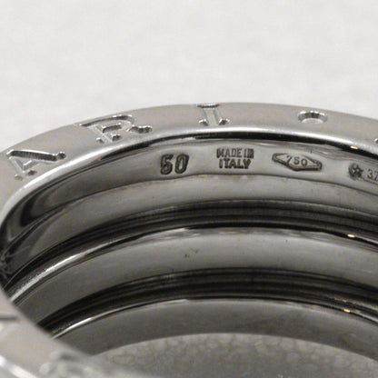 Bvlgari Ring K18 White Gold Silver 2 Bands Be Zero One B-Zero1 Women 50