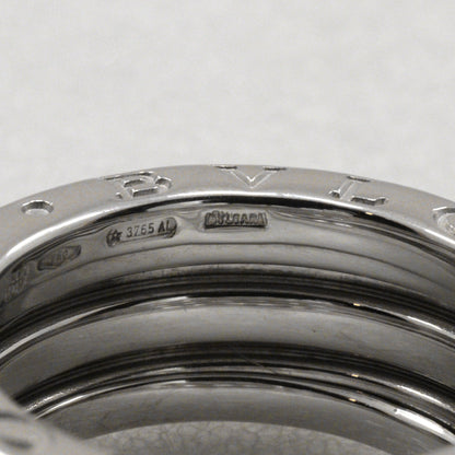 Bvlgari Ring K18 White Gold Silver 2 Bands Be Zero One B-Zero1 Women 50