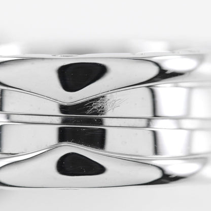 Bvlgari Ring K18 White Gold Silver 2 Bands Be Zero One B-Zero1 Women 50