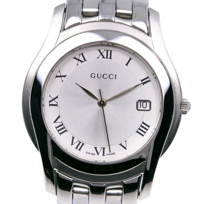 Gucci Watches Quartz 5500M Stainless Steel Silver G Class Silver Dial Mens