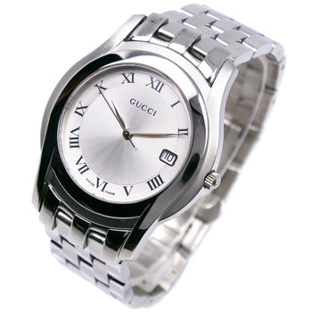 Gucci Watches Quartz 5500M Stainless Steel Silver G Class Silver Dial Mens