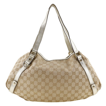 Gucci Tote Bag 130736 Gg Canvas Beige Women