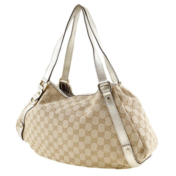 Gucci Tote Bag 130736 Gg Canvas Beige Women