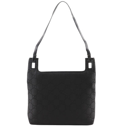 Gucci Shoulder Bag 1998 Gg Nylon Black One Belt Women