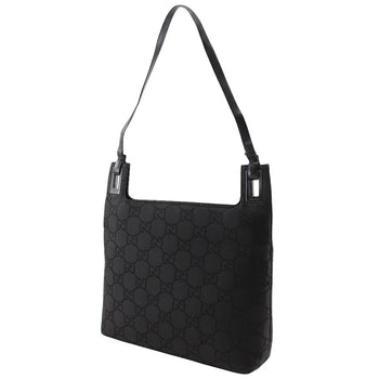 Gucci Shoulder Bag 1998 Gg Nylon Black One Belt Women