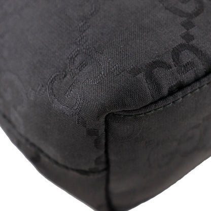 Gucci Shoulder Bag 1998 Gg Nylon Black One Belt Women