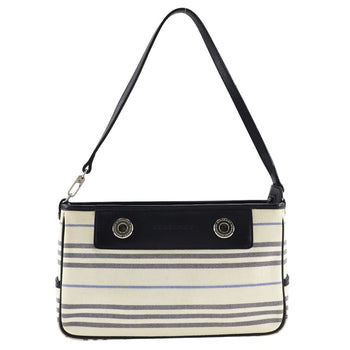 Burberry Shoulder Bag Canvas Off White One Belt Women