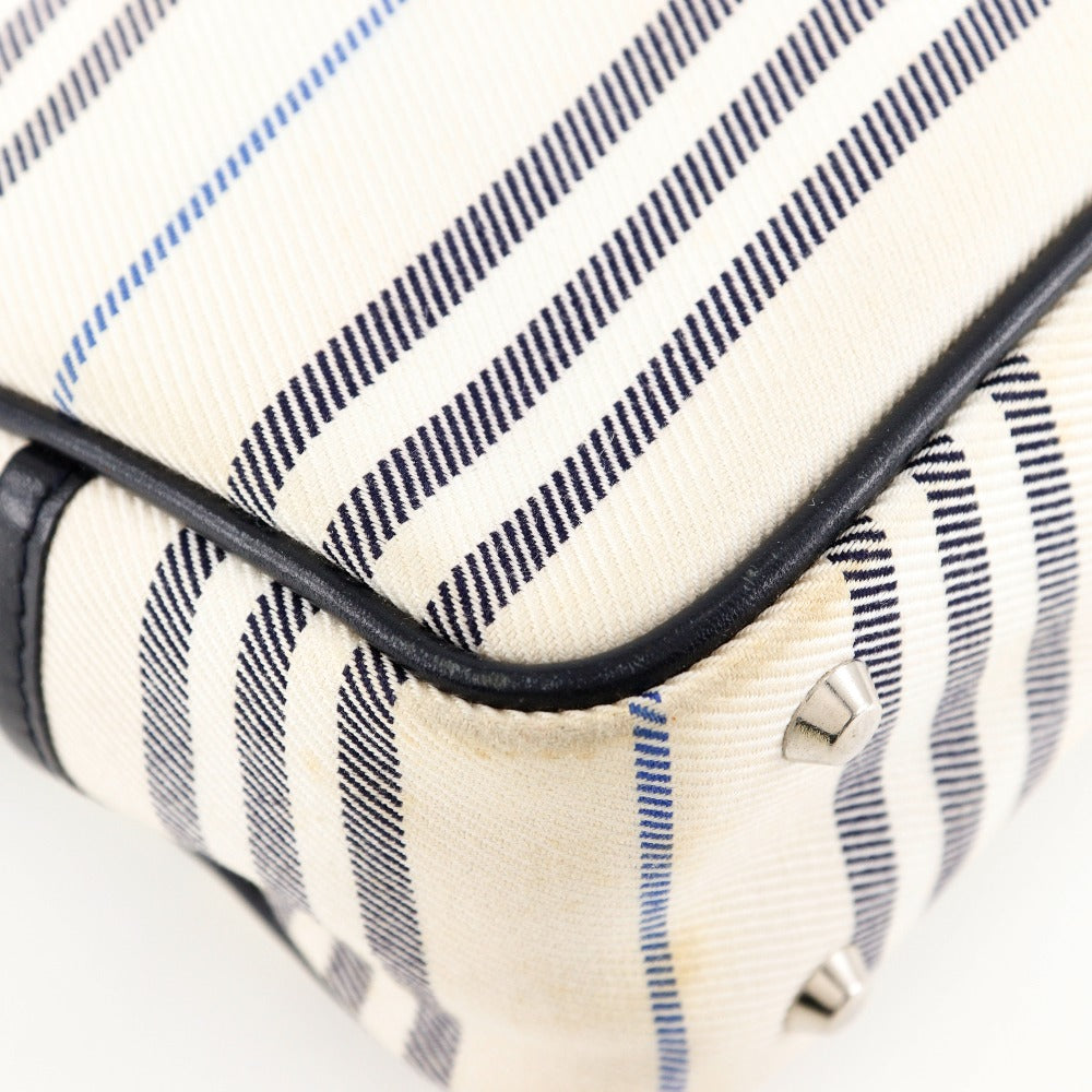Burberry Shoulder Bag Canvas Off White One Belt Women