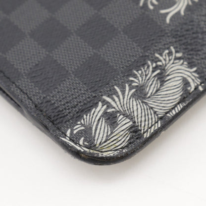 Louis Vuitton Clutch Bag M61232 Damier Grafitto Canvas Black Christopher Nemes Pochette Jules Gm