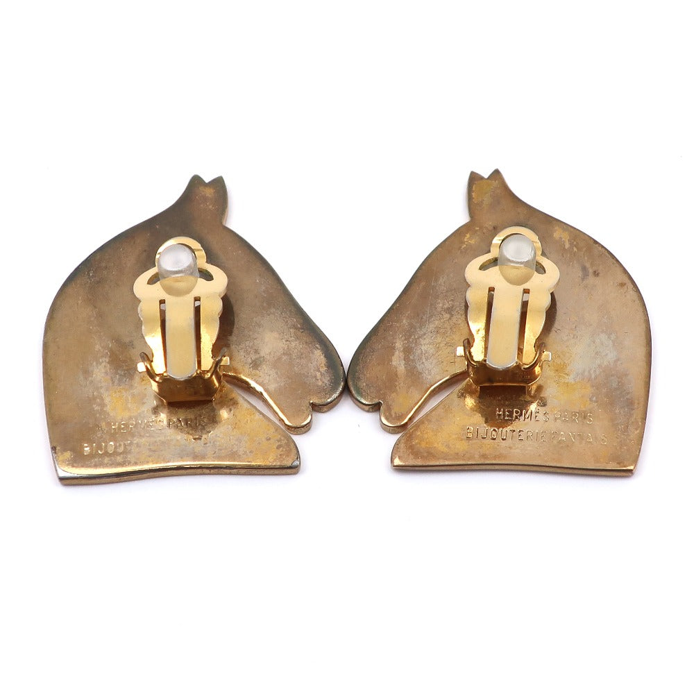 Hermes Earring Plated Gold Gold Bijouterie Fantaisie Shuval Women