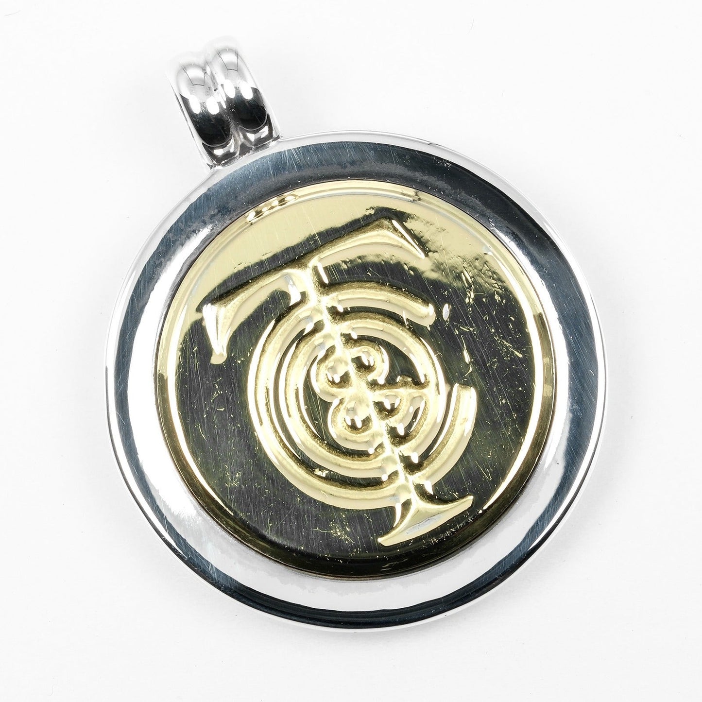 Tiffany&Co. Pendant Top Silver925, K18 Yellow Gold Silver T & C Coin Women