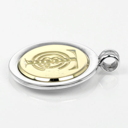 Tiffany&Co. Pendant Top Silver925, K18 Yellow Gold Silver T & C Coin Women