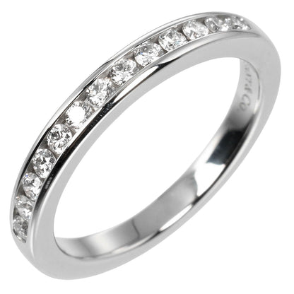 Tiffany&Co. Ring Pt950Platinum, Diamond Clear, Silver 0.1" Model Setting Half Circle Women