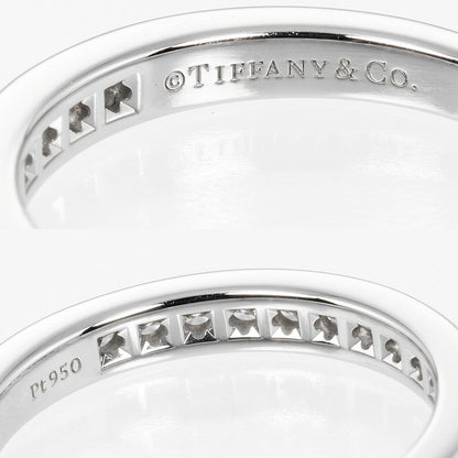 Tiffany&Co. Ring Pt950Platinum, Diamond Clear, Silver 0.1" Model Setting Half Circle Women