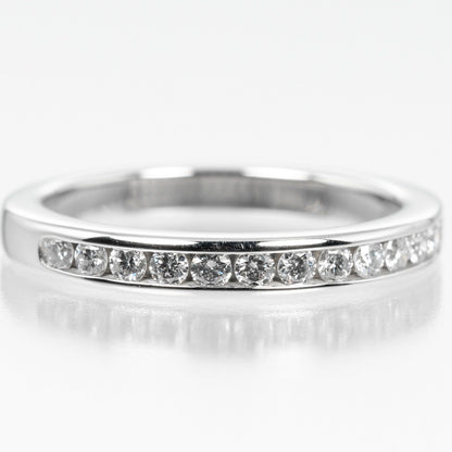 Tiffany&Co. Ring Pt950Platinum, Diamond Clear, Silver 0.1" Model Setting Half Circle Women