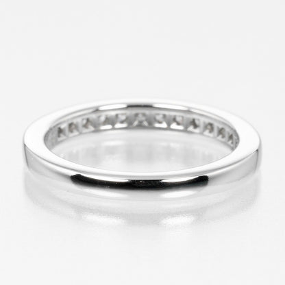 Tiffany&Co. Ring Pt950Platinum, Diamond Clear, Silver 0.1" Model Setting Half Circle Women