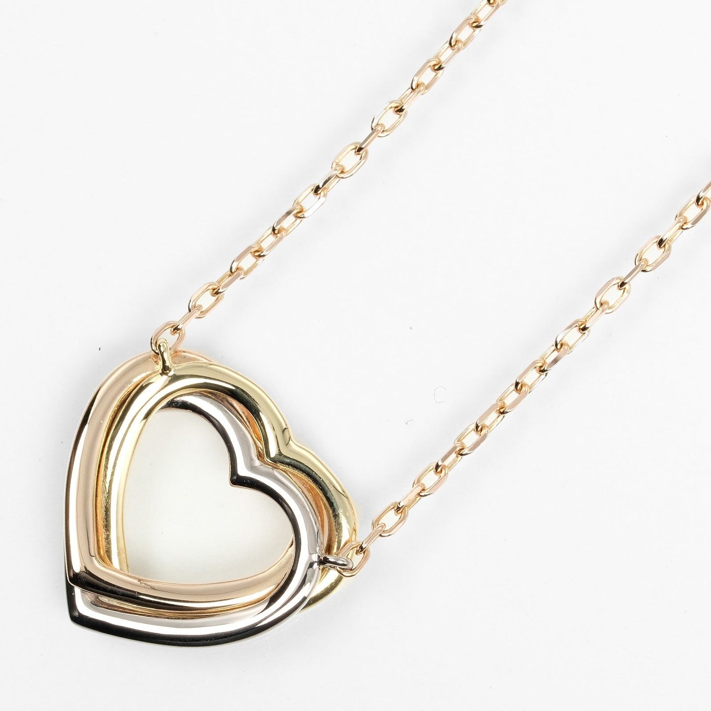 Cartier Necklace K18 Gold, Yg Pg Wg Gold Trinity Heart Women