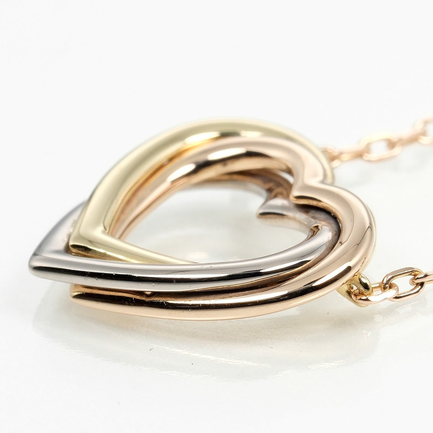 Cartier Necklace K18 Gold, Yg Pg Wg Gold Trinity Heart Women