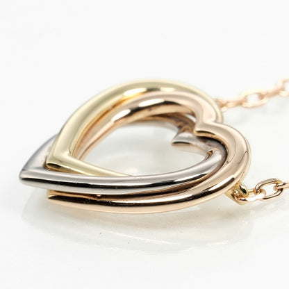 Cartier Necklace K18 Gold, Yg Pg Wg Gold Trinity Heart Women