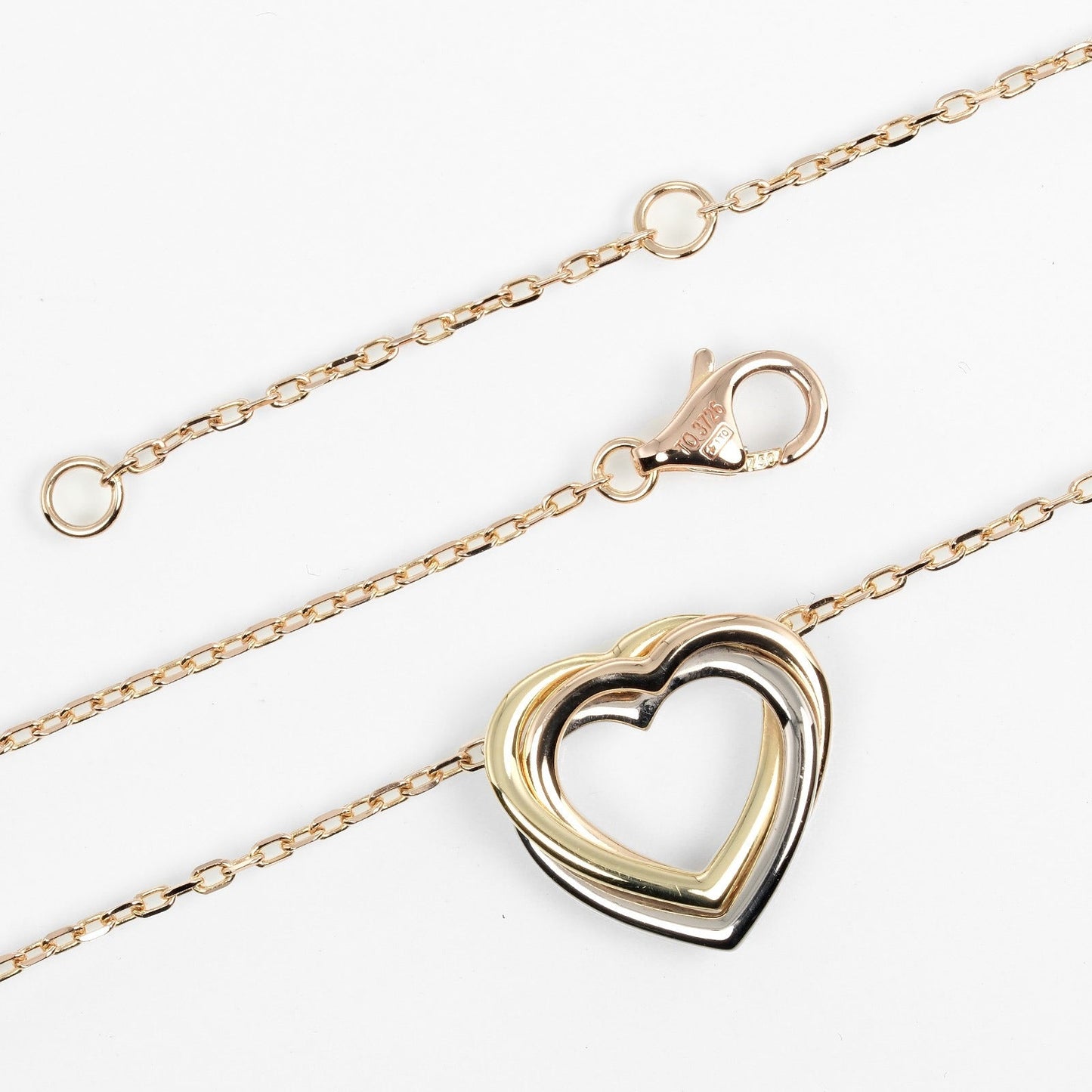 Cartier Necklace K18 Gold, Yg Pg Wg Gold Trinity Heart Women