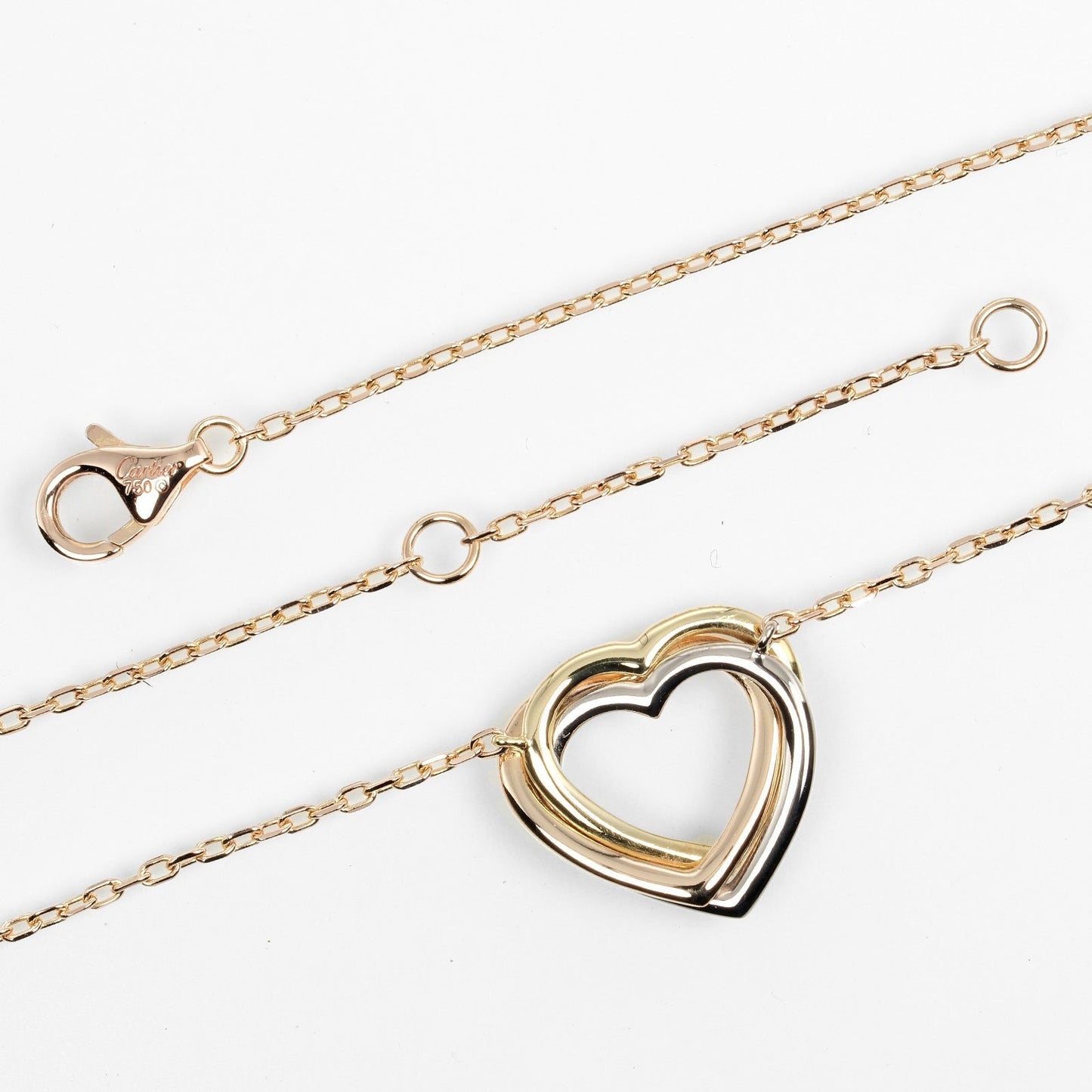 Cartier Necklace K18 Gold, Yg Pg Wg Gold Trinity Heart Women