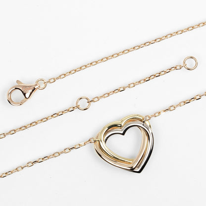 Cartier Necklace K18 Gold, Yg Pg Wg Gold Trinity Heart Women