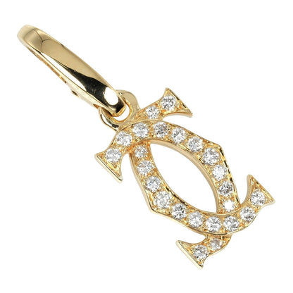Cartier Pendant Top K18 Yellow Gold, Diamond Gold 2C Charm Women