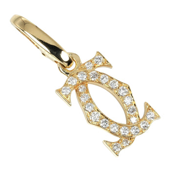 Cartier Pendant Top K18 Yellow Gold, Diamond Gold 2C Charm Women