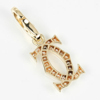 Cartier Pendant Top K18 Yellow Gold, Diamond Gold 2C Charm Women