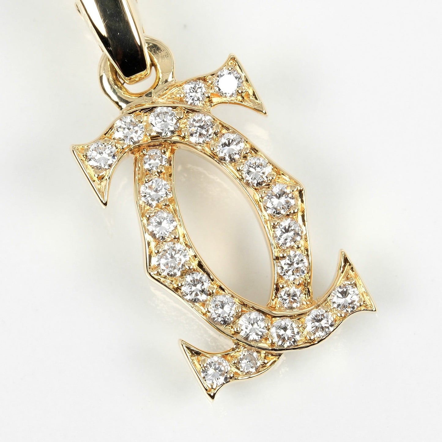 Cartier Pendant Top K18 Yellow Gold, Diamond Gold 2C Charm Women