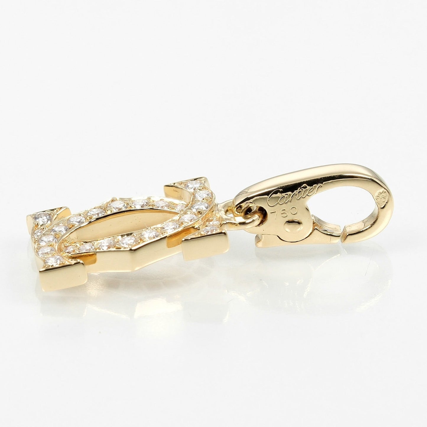 Cartier Pendant Top K18 Yellow Gold, Diamond Gold 2C Charm Women