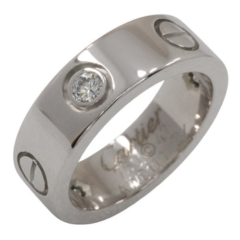 Cartier Ring K18 White Gold, Diamond Silver Half Diamond Love Ring 47