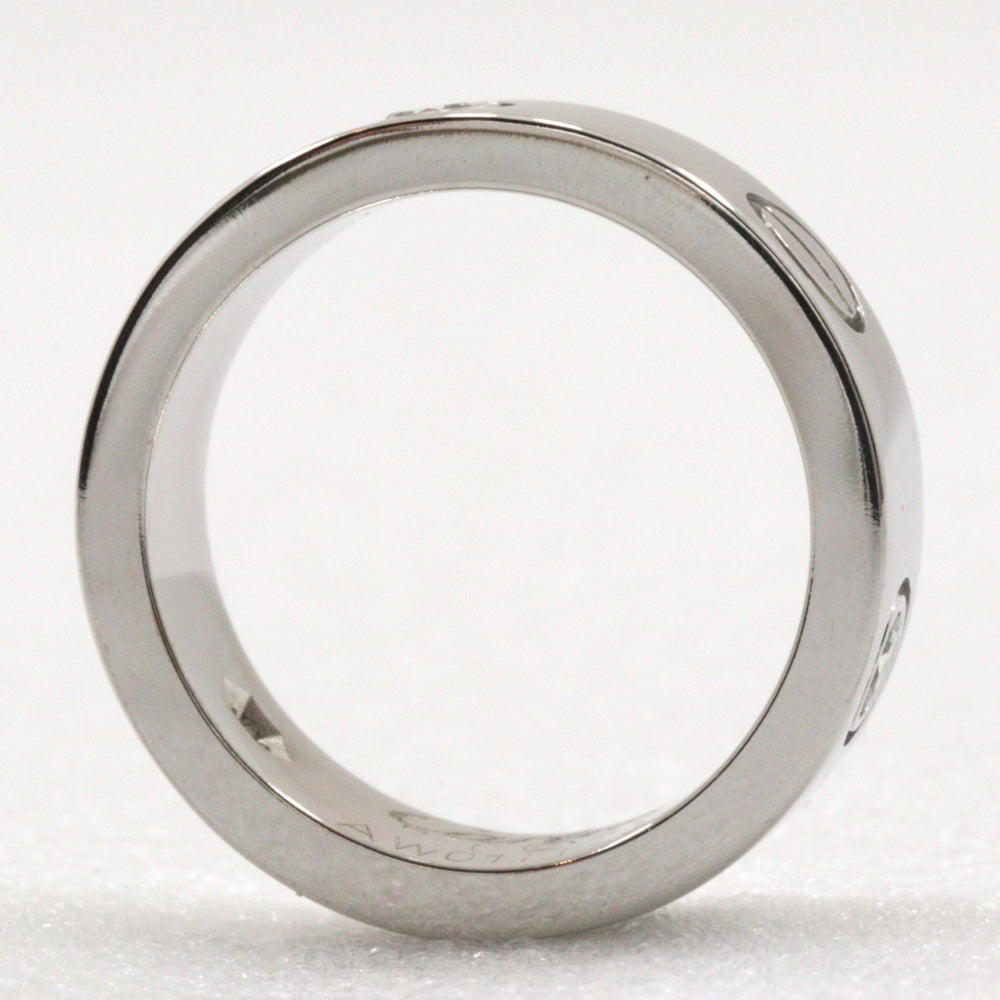 Cartier Ring K18 White Gold, Diamond Silver Half Diamond Love Ring 47