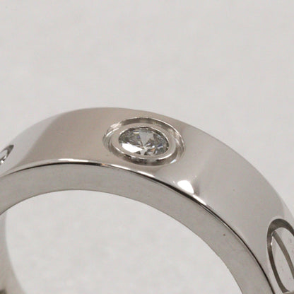 Cartier Ring K18 White Gold, Diamond Silver Half Diamond Love Ring 47