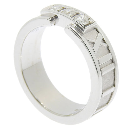 Tiffany&Co. Ring K18 White Gold, Diamond White Gold 3P Diamond Atlas Women