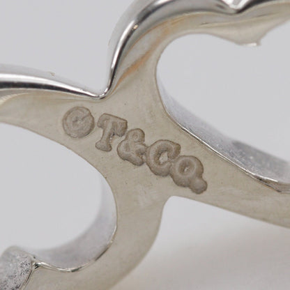 Tiffany&Co. Ring Silver925, K18 Pink Gold Silver Rubbing Heart Band Women