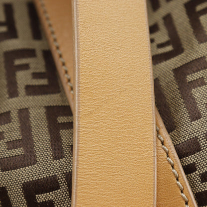Fendi Boston Duffel Bag 7Vs014 Nylon Canvas, Leather Brown Zucchino Women