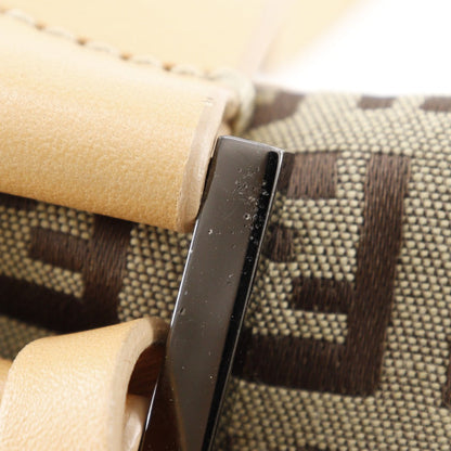 Fendi Boston Duffel Bag 7Vs014 Nylon Canvas, Leather Brown Zucchino Women