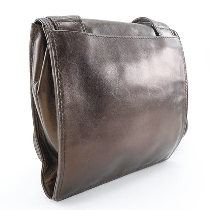 Chanel Shoulder Bag Calfskin Bronze One Belt Women