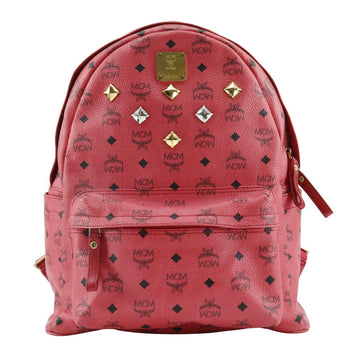 Mcm Backpack Mwk1 Sve02 Pvc Pink Studs Logogram Women