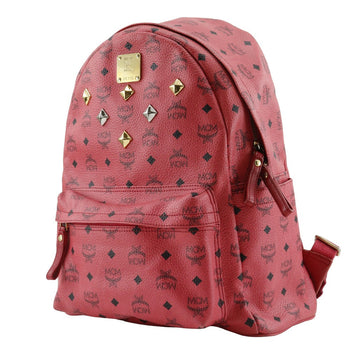 Mcm Backpack Mwk1 Sve02 Pvc Pink Studs Logogram Women