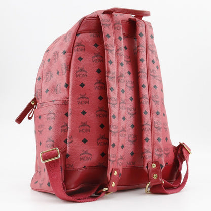 Mcm Backpack Mwk1 Sve02 Pvc Pink Studs Logogram Women