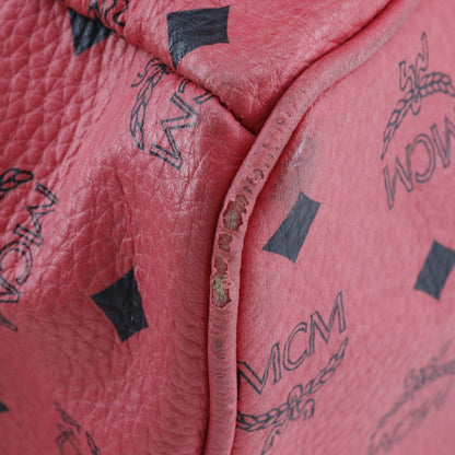 Mcm Backpack Mwk1 Sve02 Pvc Pink Studs Logogram Women