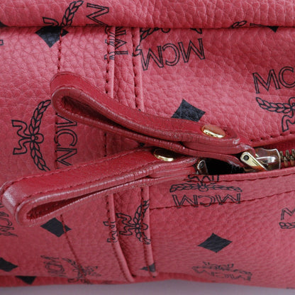 Mcm Backpack Mwk1 Sve02 Pvc Pink Studs Logogram Women