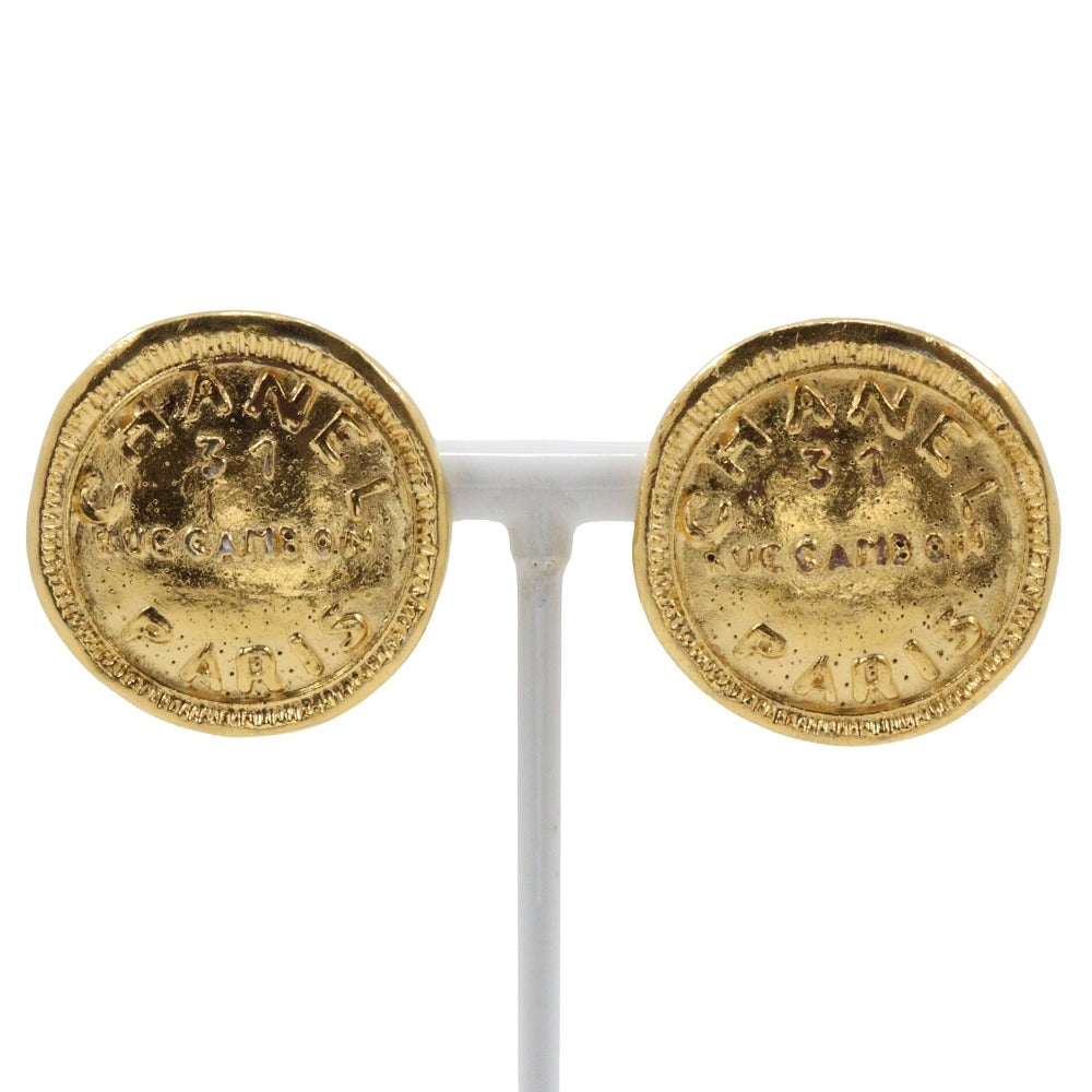 Chanel Earring Plated Gold Gold Vintage 31 Rue Cambon Women