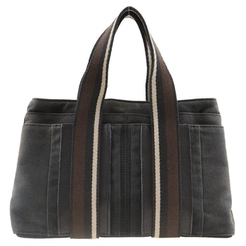 Hermes Tote Bag Canvas Black Toroca Horizontal Pm Unisex(Unisex)